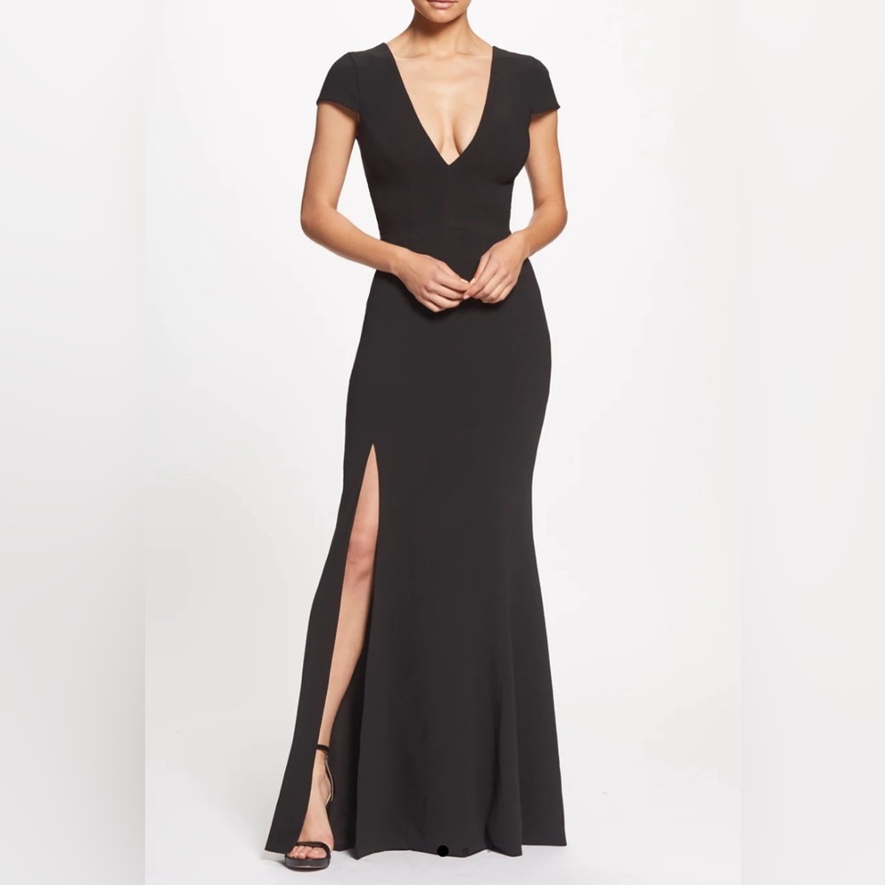 Dress the Population Karla Trumpet Gown Black sz Large
